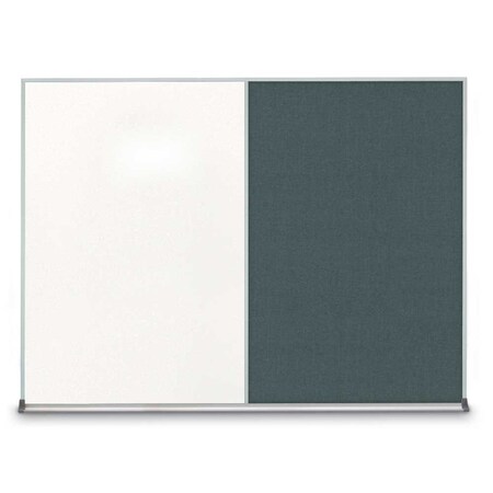 United Visual Products Triple Door Radius Corkboard, 72"X36", G UV8005-GOLD-FORBO